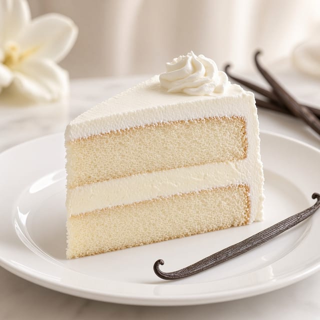 Vanilla Mousse Cake.