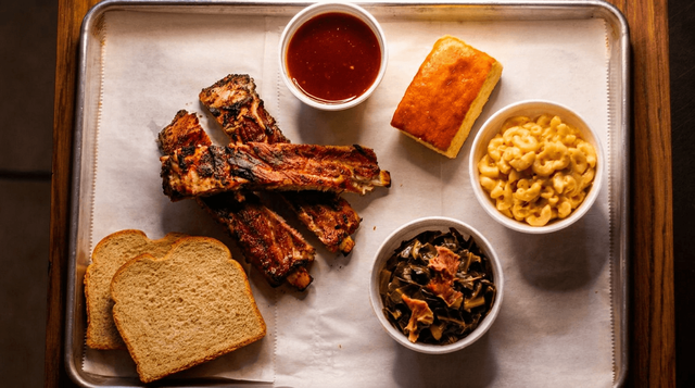 Half Slab Pork Long Rib Platter.